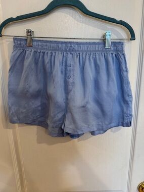 Pink Victoria Secret Light Blue Women's Casual Elastic-Waist Shorts